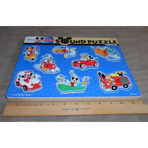 Melissa & Doug Mickey Mouse & Friends Vehicles Wooden Sound Puzzle #7182 - Picture 3 of 7